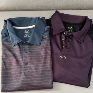 Oakley Men's Polo Shirts in Purple and Blue